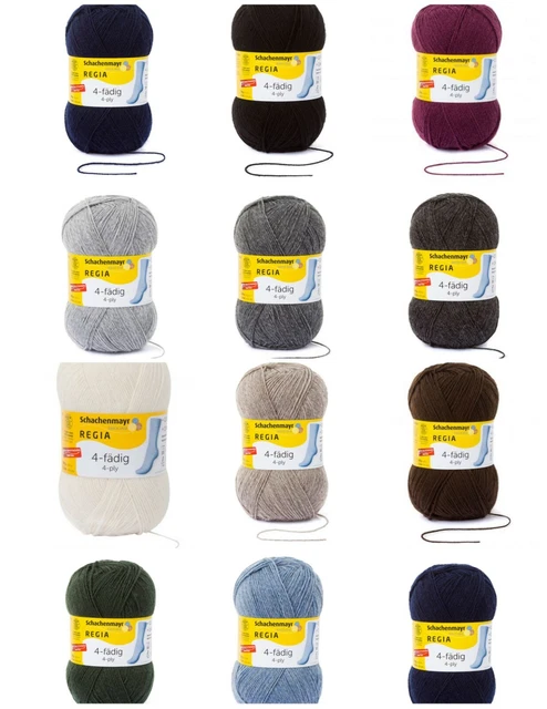 100g Regia uni 4fach Sockenwolle Sockengarn Strumpfgarn 49,50€/kg
