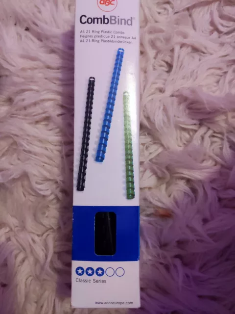 GBC CombBind Black Plastic Binding Combs  12mm (Pack of 23)