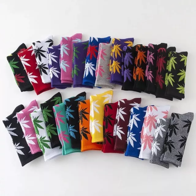 Cotton Socks Funny Fashion Marijuana Maple Leaf Casual Long Weed Socks