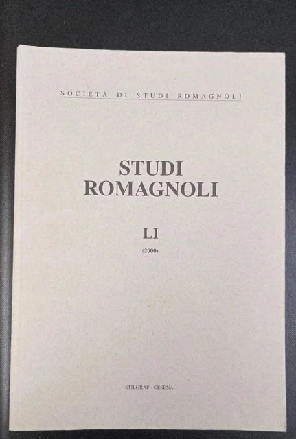 STUDI ROMAGNOLI LI (2000) Studi su San Marino e Studi Vari EUR 25,00 ...