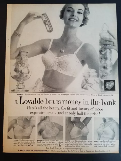 1959 Print Ad Lollipop Briefs Lolli-Bra First Bra Girl Lady Gentle