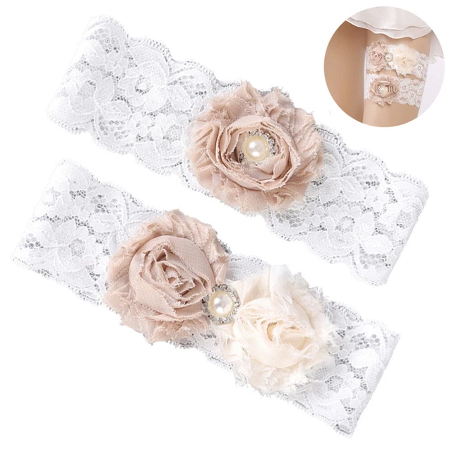 2 pz matrimonio sposa pizzo decorazione floreale europea e americana damigella d'onore