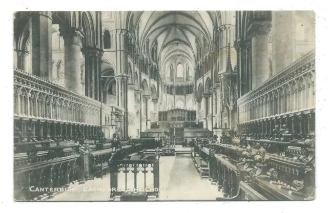 Kent Canterbury Cathedral The Choir T Crow & Son Canterbury Postcard c.1913
