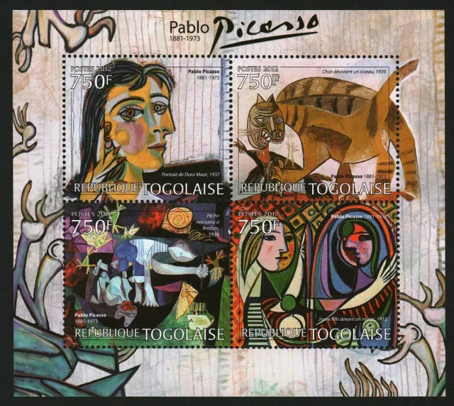 Togo 2012 Stamps Sheet Pablo Picasso Art Painting MNH #15139