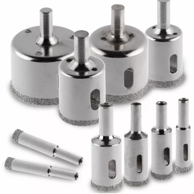 10~95mm Diamond Hole Saw Drill Bit Cutter Glass Ceramic Tile Cutting Tool 1~6pcs