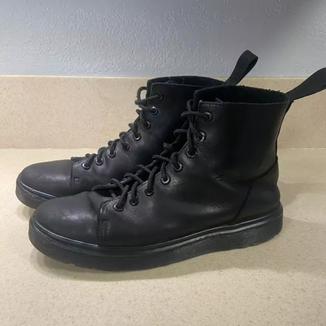 DR. MARTENS 8 Eye Leather Combat Boots Mono Black Talib AW004 Men Size 10M 11W 59.90 PicClick