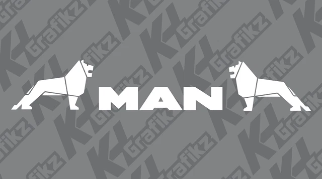 MAN LION LOGO LARGE Truck Side vinyl sticker decal lorry Graphics