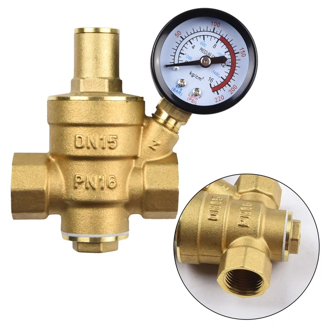 Manomètre 0-200 PSI / 0-14 Bar - Laiton Robuste 3/4" NPT Mâle Inférieur, Pression Eau/air Fiable Pour Maison Et Pro !