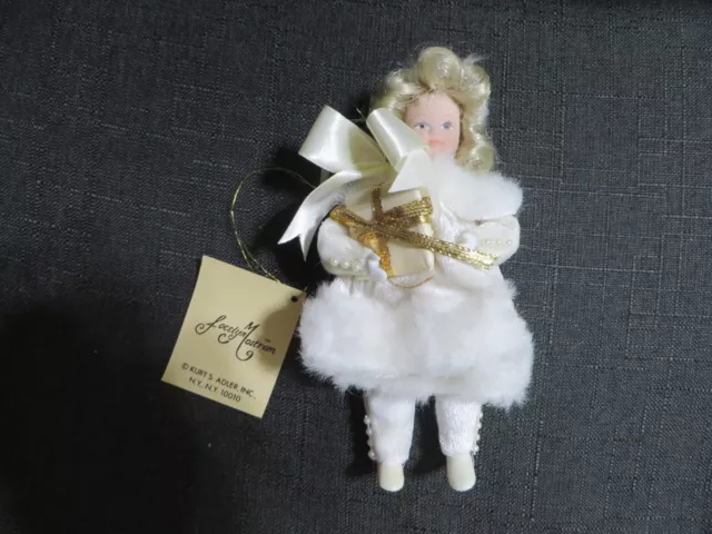 Vintage Ksa (Kurt Adler) Collectibles Winter Doll/Gift Ornament Jocelyn Mostrom