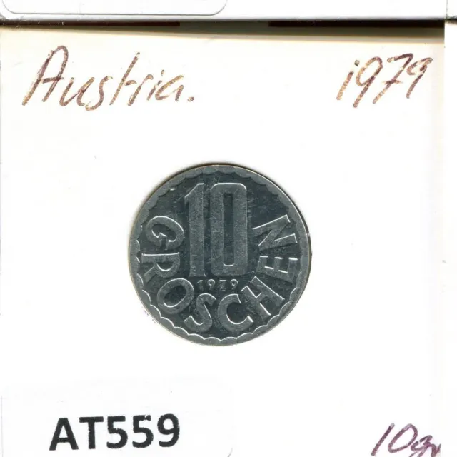 10 GROSCHEN 1979 AUSTRIA Coin #AT559U
