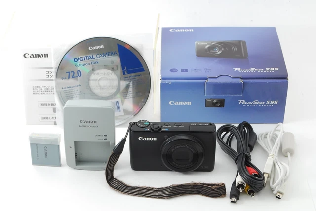 【Top MINT w/ BOX】Canon PowerShot S95 10.0MP Black Compact Digital Camera JAPAN