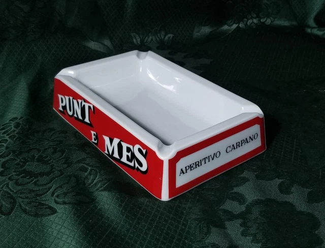 Punt E Mes Aperitivo Carpano Posacenere Rettangolare In Ceramica Laveno Anni '60
