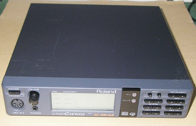 Roland SOUND CANVAS SC-55MK2 SC-55MKII MT-32 General MIDI Testé Fonctionne...