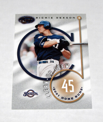 2002 Leaf Clean-Up Crew 4 Richie Sexson  Brewers $.99 Shipping!