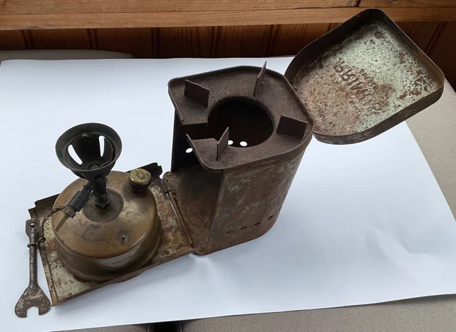 Réchaup Primus Vintage à Butane Avec Socle - État D'usage Incroyable
