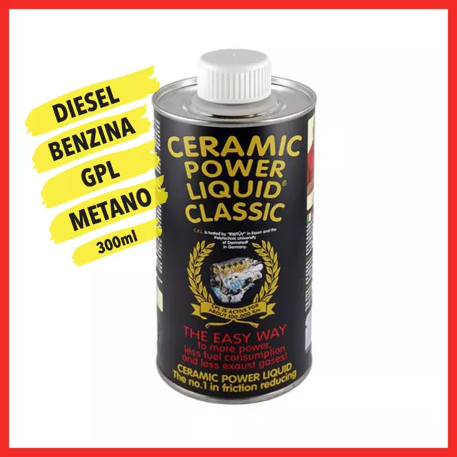 Ceramic Power Liquid Benzin 300 Ml Additivo Trattamento Motore Anti Attrito