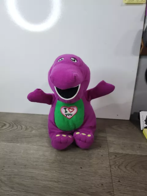 Barney the Purple Dinosaur Singing "I Love You" Plush 2013 Lyons 8"-9"