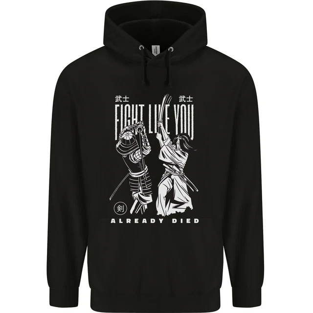 Fight come Te Died Mma Kenjutsu Kendo Iaido Uomo Felpa
