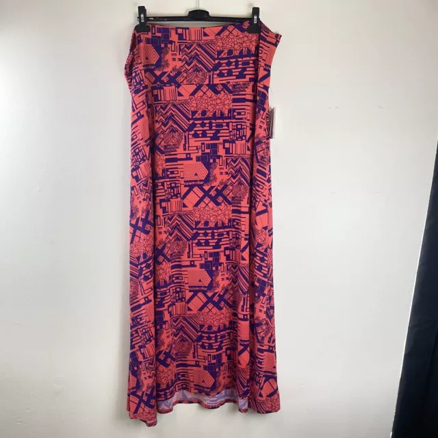NEW LULAROE MAXI Red Floral Fold Top Skirt Womens Size 2XL New With Tags  £33.49 - PicClick UK