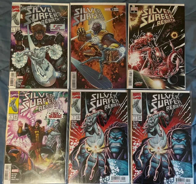 Marvel Near Mint Silver Surfer Rebirth Set Lot Run #1 - 5 (2 Copies of 5)