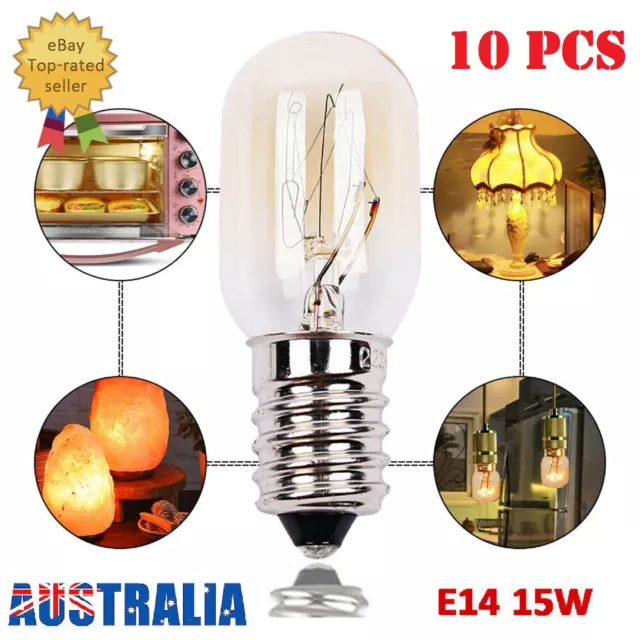 10Pcs Himalayan Salt Lamp Globe Bulb Light Bulbs Heat Resisting 7W E14 Clear AU