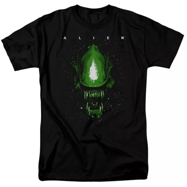 Alien Space Aliens T Shirt Licensed Sci-Fi Horror Movie Retro Classic Tee Black