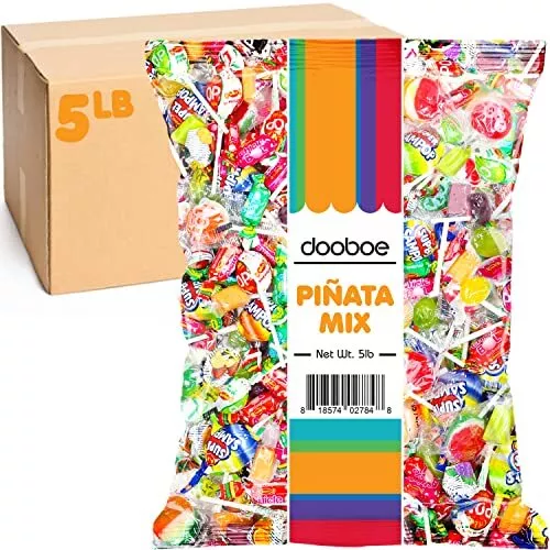 Pinata Candy Mix - 5 Pounds - Parade Candy Bulk Bag - Individually Wrapped Ca...