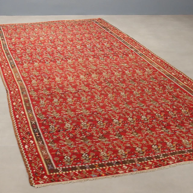 Grand Tapis Kilim Turc Vintage Laine - Années 40/50 - 157x102 Cm