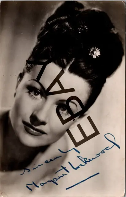 MARGARET LOCKWOOD ACTRESS ORIGINAL HAND SIGNED CARD 5 1/2" x 3 1/2"