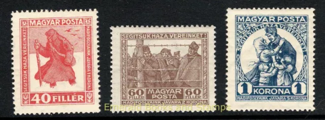 EBS Hungary 1920 - For Hungarian Prisoners-of-War - Michel 312-314 MNH**