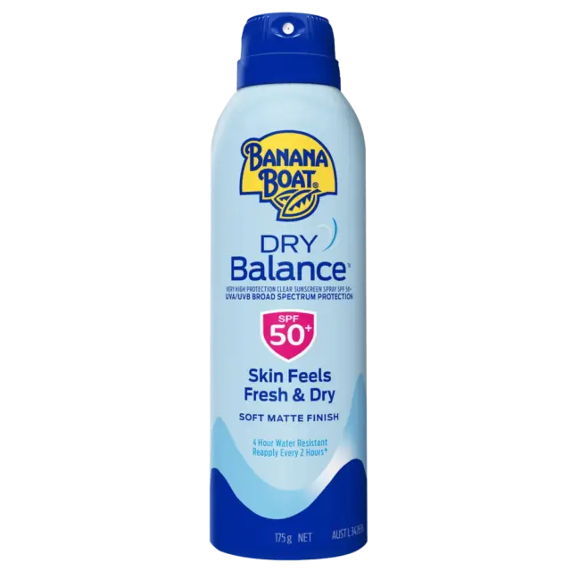 Banana Boat Dry Balance SPF 50+ Sunscreen Spray 175g Soft Matte Finish Fresh Dry