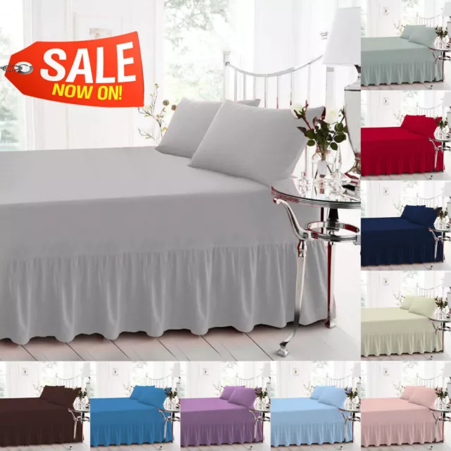 Extra Deep Valance Fitted Sheet Poly-Cotton Bed Sheet Single Double & Super King