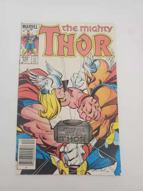 vtg COMIC BOOK 1983 MIGHTY THOR #338 2nd Appearance BETA RAY BILL UN-GRADED A