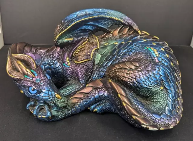 Large Windstone Editions Female (Lying) Peacock Dragon 1985