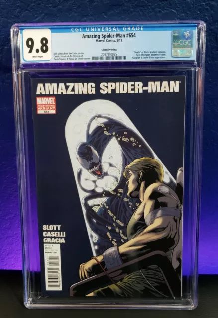Amazing Spider-Man #654 CGC 9.8 2nd Print Variant Agent Venom Marvel 2011