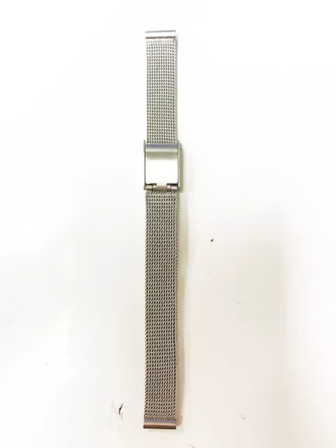 Stainless Steel Silver 10Mm Adjustable Sliding Clasp Watch Bracelet