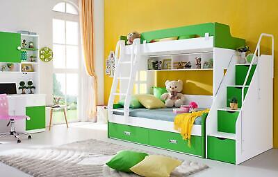 Cama juvenil escritorio armario verde NUEVO habitación juvenil habitación infantil habitación infantil juego completo