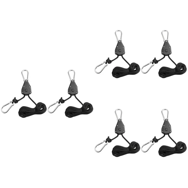 6 Pcs Wachsen Licht Kleiderbügel Interne Getriebe Ratschen Pulley Seil Aufhänger