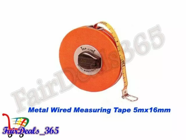 5m X 16mm Mt Top Line Measuring Tape Width with Copper Wires with Unbreakable Ca