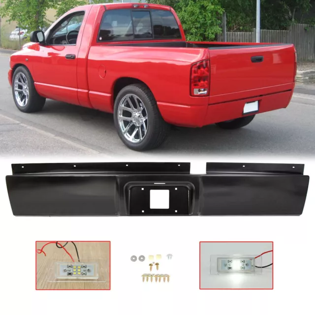 Rear Bumper Roll Pan w/LED Light For Dodge RAM 1500 2500 3500 2002-2008