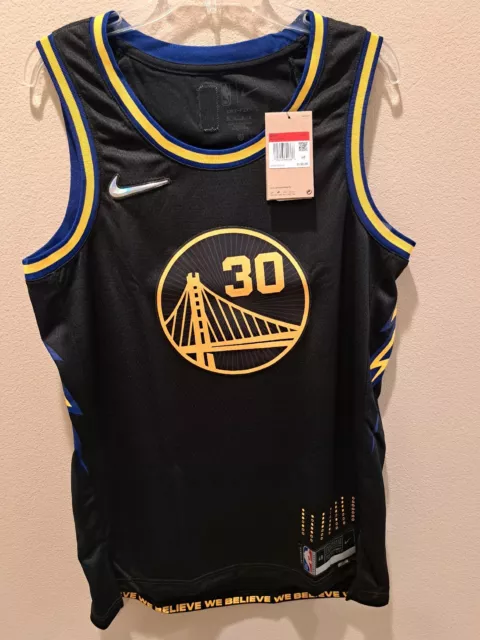 Men's Golden State Warriors Stephen Curry #2.974 Nike Black 2021/22  Swingman NBA Jersey-City Edition