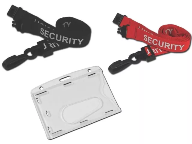 SECURITY Lanyard Neck Strap With ID pass Enclosed Security ID Card Badge Holder