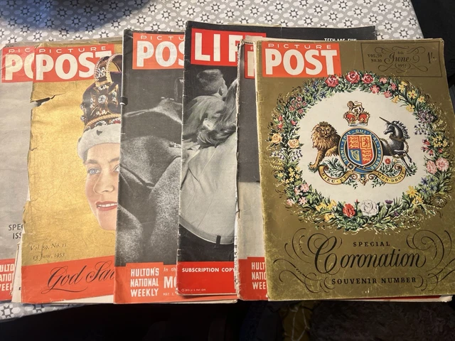 1940’S 1950’S - 6 Vintage PICTURE POST Magazines Mid Century British ...