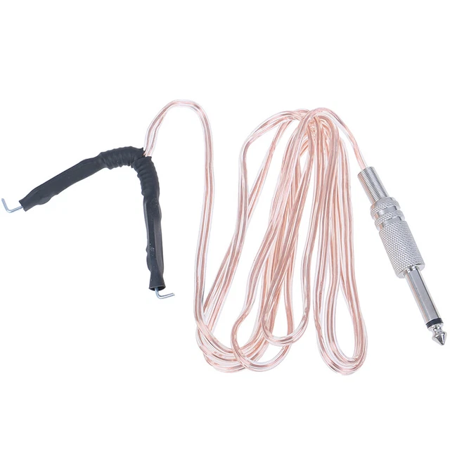 Cabeza de metal micrófono transparente clip cable gancho línea interruptor de tatuaje pe_hg