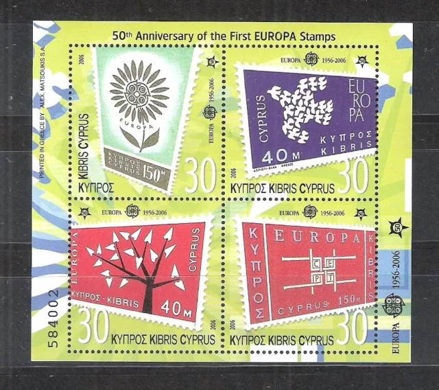 Zypern Block 25 2006 postfrisch 50 Jahre Europamarken -N206