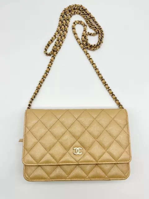 CHANEL WOC 19S Iridescent Beige Caviar Leather with Gold Hardware Pre-Owned  $3,900.00 - PicClick