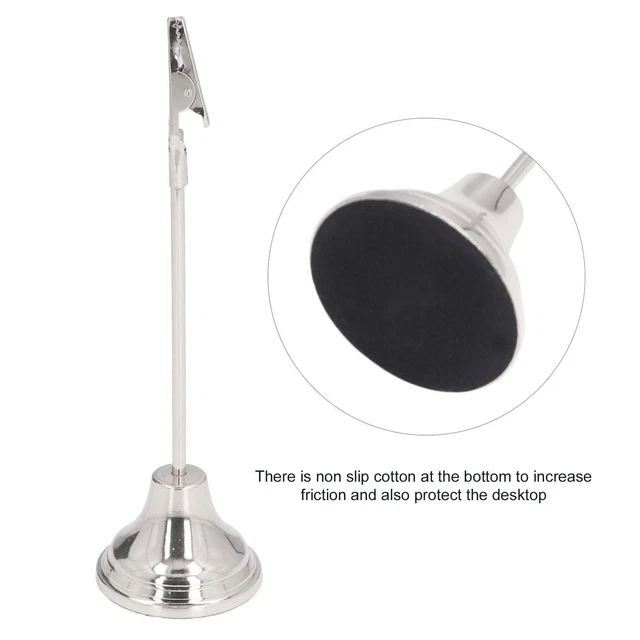 (Silver)Card Stand Table Number Holder Widely Applicable Stable Reliable