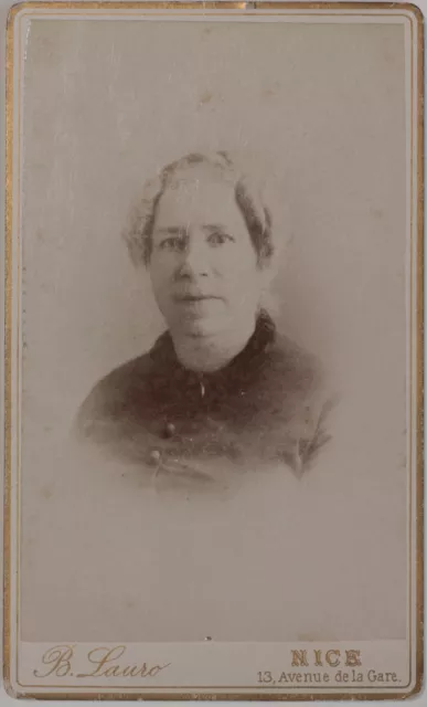 B. Lauro Nice France Photographie Carte de visite Cdv Vintage 