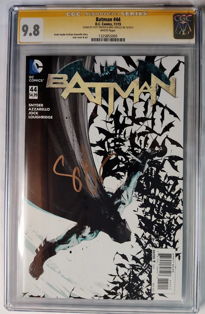 BATMAN #44 CGC 9.8 SS GREG CAPULLO & SCOTT SNYDER (2015, 1st print: Jock cover)