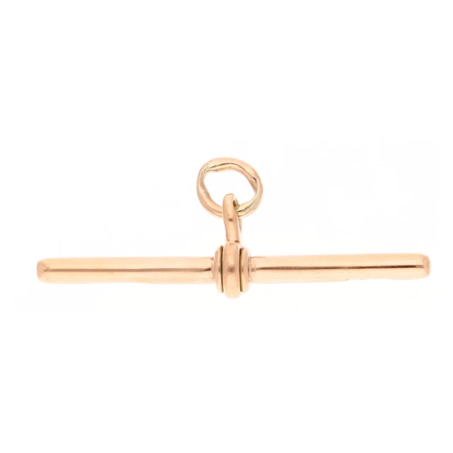 Antique 9Carat Rose Gold T-Bar Pendant (40x3mm)